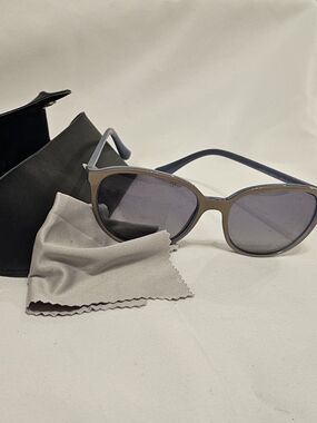 Women’s Taupe Frame Gray Lens Cat-Eye Sunglasses